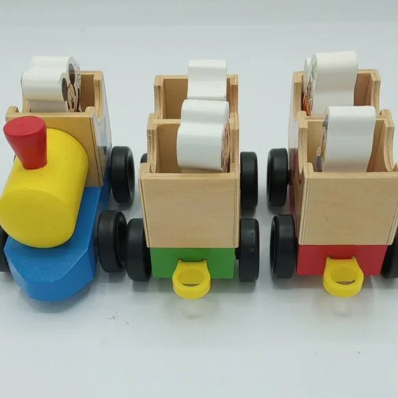 Melissa & Doug Disney Wood Train & 5 Characters Mickey Minnie Toddler Kids - Picture 4 of 16